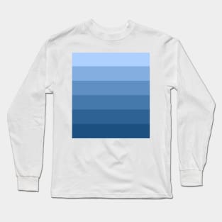 Stripes - Gradient - Dark to Light blue Long Sleeve T-Shirt